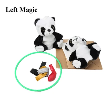 Değiştirilebilir Panda JC Sihirli Hileler Peluş Panda Oyuncak Görünen Boş Kağıt Torba Magia Sihirbaz Sahne Yanılsamalar Hile Prop
