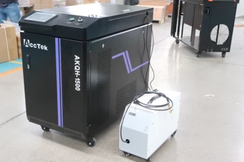 AccTek Fabrika 1500 W El Taşınabilir Lazer Kaynak Temizleme Kesme Makinesi İçin Paslanmaz Çelik Alüminyum Pas Yağ
