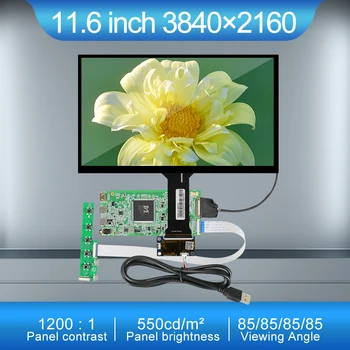 11.6 İnç 4K Dokunmatik Ekran Tipi c sürücü panosu 3840 * 2160 40 Pins yüksek çözünürlüklü LCD modülü NV116QUM-N31 550 parlaklık Tablet PC İçin