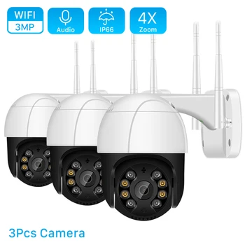 ANBIUX 3MP PTZ Wifi IP Kamera Açık 4X Dijital Zoom AI İnsan Algılama kablosuz kamera H. 265 1080P P2P Ses Güvenlik güvenlik kamerası