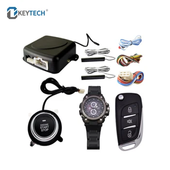 OkeyTech 433MHz 12V İzle Kontrol Araba Alarm Sistemi Akıllı Araba Anahtarı Anahtarsız Giriş Sistemi Uzaktan Motor Çalıştırma Push Button Start Stop