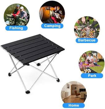 Ultralight Taşınabilir Katlanır kamp masası Katlanabilir Açık Yemek Masası Yüksek Mukavemetli Alüminyum Alaşımlı Bahçe Partisi Piknik BARBEKÜ