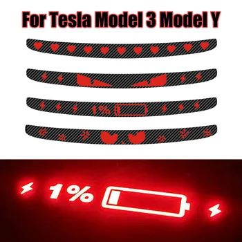 Tesla Modeli 3 Model Y Yüksek Dağı Fren Lambası Projeksiyon Kurulu PVC yumuşak tahta Stop Lambası Yama Kolay Kurulum Aksesuarları