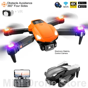 V10 Kolay Fly Mini FPV Drone 4K VR Engellerden Kaçınma Katlanır Quadcopter Elektronik stabilite kontrolü İle Kamera Oyuncak Ücretsiz Dönüş