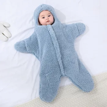Bebek Uyku Tulumu Sevimli Yenidoğan Uyku Tulumu Bebek Peluş kundak battaniyesi Ultra Yumuşak Kabarık Polar Pamuk Yumuşak Yatak Bebek Şeyler