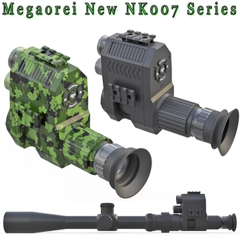 Megoarei NK007 Avcılık Gece Görüş Dijital Tüfek Kapsam Monoküler Optik Sight Eki ile 1.3 inç Ekran 850 IR Torch