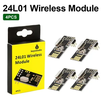 4 ADET NRF24L01 Keyestudio İle 2.4 GHz Kablosuz Alıcı RF Alıcı-Verici Modülü Arduino için Ambalaj Kutusu
