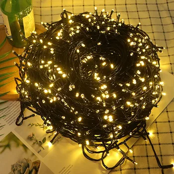 30 M/50 M LED noel perili dizi lamba Açık 8 Modları Su Geçirmez Tatil Twinkle Garland Lamba Bahçe Partisi yatak odası dekoru