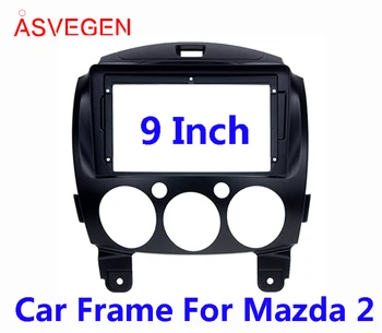Araba Fascias Çerçeve Mazda 2 İçin Stereo Ses Paneli Radyo Navigasyon Çerçeve Dash Kiti
