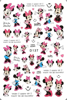 Sevimli Karikatür Mickey Minnie 3D Tırnak Sticker Manikür Malzemeleri Yeni Disney Sticker DIY Anime Manikür Çıkartmaları Tırnak Dekorasyon