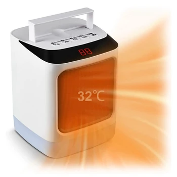 Fan ısıtıcı Taşınabilir elektrikli ısıtıcı 2 ısı ayarları Ve Gece Lambası ısıtıcı Yatak Odası Oturma odası İçin AB Tak