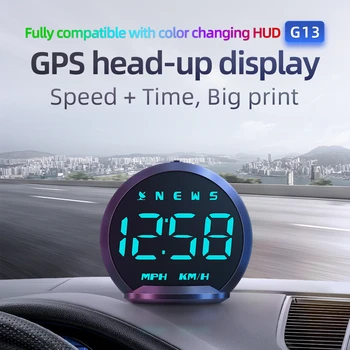 ​Yeni GPS G13 Head Up Display Tüm Araba İçin Dijital Kilometre HUD Tak ve Çalıştır Büyük Yazı Tipi Oto Elektroniği Aksesuarları Hızlı