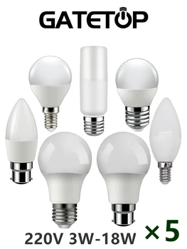 5 ADET Fabrika promosyon LED spot ampul T lamba 220V 3W-18W yüksek lümen sıcak beyaz ışık için uygundur mutfak çalışma tuvalet