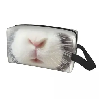 Komik Tavşan Yüz Kozmetik çantası Kadın Moda Büyük Kapasiteli Tavşan Makyaj Çantası Güzellik Depolama makyaj çantaları