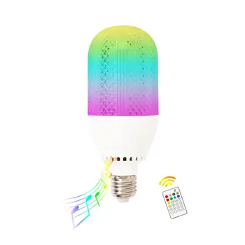 Elmas ampul ışık kablosuz RGB artı beyaz ışık 12W renkli müzik ampul
