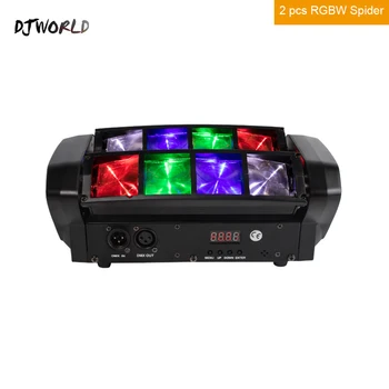 LED 8x6w 4in1 8 Gözler Örümcek Soundlights RGBW ışın Hareketli Kafa Bar Gece Kulübü Karaoke Ticari sahne DMX DJ disko ışıkları