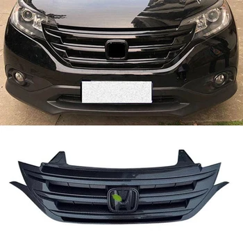 Honda CRV için Araba Grille Trim Aksesuarları ABS Ön Tampon Splitter Siyah İzgaralar Gövde Kiti 2012-2015 Yıl