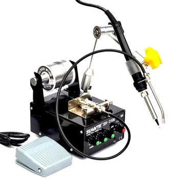 220V Lehimleme Makinesi ayak pedalı otomatik lehimleme lehim tabancası havya, otomatik lehimleme robotu