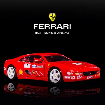 Bburago 1: 24 Ferrari F355 MÜCADELESİ 458 Mücadelesi Alaşım Lüks Araç pres döküm model arabalar Oyuncak Koleksiyonu Hediye