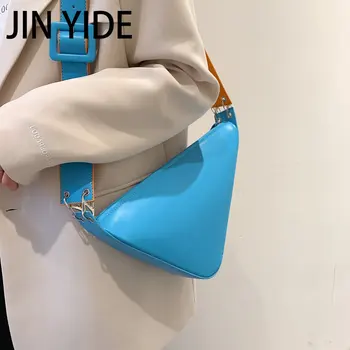 Düz Renk Üçgen PU deri omuz çantası Kadınlar için 2023 Ayarlanabilir Omuz Askıları çapraz vücut kadın çantası Tasarımcı Lüks Çanta