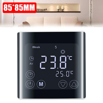 LCD Dijital Termostat Dokunmatik Ekran oda termostatı Yerden Duvar odası ısıtıcı 230V Kontrol ısıtma termostatı Arkadan Aydınlatmalı