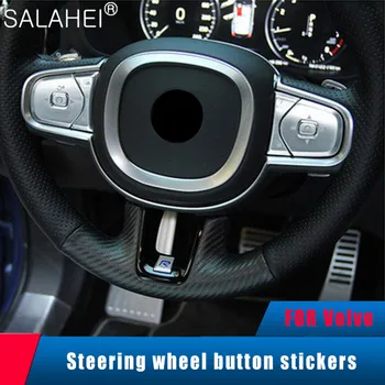 Direksiyon Sol Ve Sağ Düğme Dekorasyon Yama İç Modifikasyonu Otomobil Parçaları Araba Çıkartmaları ABS Volvo XC60 XC90