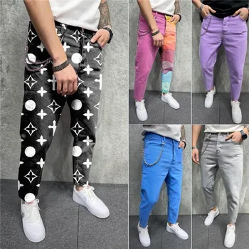 Yeni Rahat Pantolon Erkekler Harajuku Hip Hop Streetwear Joggers Adam Elastik Bel Sweatpants Techwear