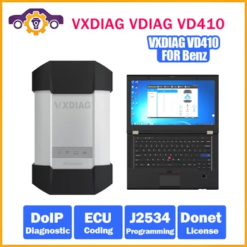 2023 VXDIAG VDIAG VD410 İçin Merce-des Ben-z J2534 Çevrimiçi / Çevrimdışı ECU Programlama Kodlama DoIP Tüm Sistem OBD2 Araç Teşhis Aracı