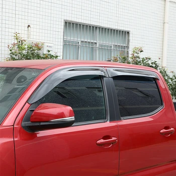 Toyota TACOMA 2016-22 için ABS Siyah Araba Pencere Güneş Yağmur Gölge Siperliği Kalkan Barınak Kapak Trim Araba Aksesuarları İthal malzeme