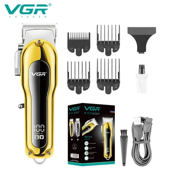 VGR Saç Kesme Profesyonel Saç Kesme Makinesi Akülü Saç Düzeltici Elektrikli Saç Kesimi Makinesi Metal Kesme Erkekler için V-680