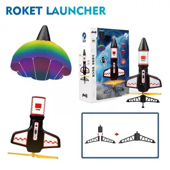 Elektrikli Roketatar Oyuncaklar Yeni Uzay Keşif Roket Çocuk Modeli Skyrocket Kiti Çocuk Oyuncakları Açık Oyuncaklar Paraşüt P5n2