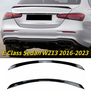 Arka Bagaj Hava Splitter Spoiler Kanat Mercedes Benz E Sınıfı İçin W213 E200 E300 E320 E63 2016-2023 Sedan Gövde Kiti ABS Parlak Siyah