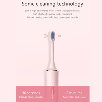 Yeni Elektrikli Diş Fırçası 5 Modu Ultrasonik Ses Dalgası Rotasyon 360 Derece Temiz Yetişkin Çocuk Şarj Edilebilir Diş Fırçası IPX7