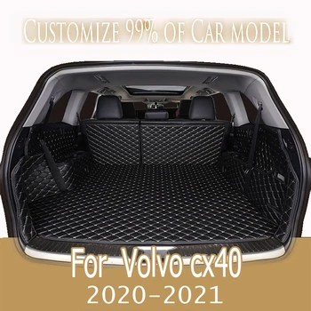 Deri Araba Gövde Paspaslar Volvo XC40 2020 2021 Anti-Kirli Koruyucu Tepsi Kargo Astarı Aksesuarları Styling