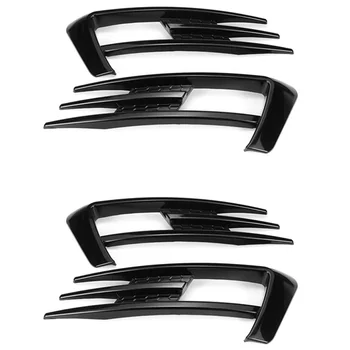 4x Golf 7 için MK7 2013-2017 Parlak Siyah Araba Tampon Sis farı ızgarası Kapak Trim