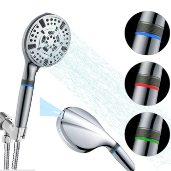 10 fonksiyonları duş başlığı sıcaklık ışık ekran duş seti amerikan basınçlı duş basınçlı filtre banyo aksesuarı