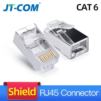 10-100 ADET Cat6 RJ45 Konektörü 8P8C Modüler Rj-45 Ağ Kablosu Konnektör Adaptörü Cat5e Cat6 Rj 45 Ethernet Kablosu Fişleri Kafaları