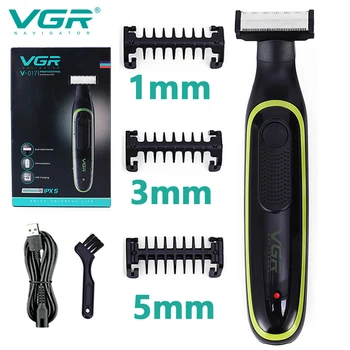 VGR Tıraş Makinesi Su Geçirmez Saç Tıraş Makinesi Profesyonel Jilet Şarj Edilebilir Sakal Düzeltici Elektrikli Taşınabilir Tıraş Makinesi Erkekler için V-017