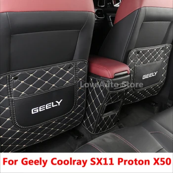 Geely Coolray SX11 Proton X50 Araba Arka Koltuk Anti-Kick Pad Arka Koltuk Örtüsü Arka Kol Dayama Koruma Mat Aksesuarları