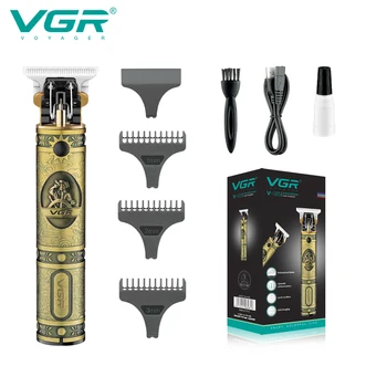VGR T9 Saç Kesme Şarj Edilebilir Saç Düzeltici Akülü Saç Kesme Makinesi Taşınabilir Berber Metal Sıfır Kesme Makinesi V-085