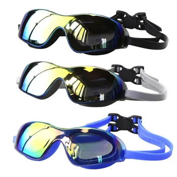 Su geçirmez Elektroliz yüzme gözlükleri Silikon Ayna Bant HD dalış gözlükleri Profesyonel UV Koruma yüzücü gözlükleri
