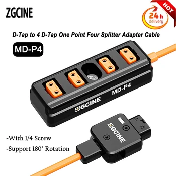 ZGCINE MD-P4 D-Tap 4 D-Tap Bir Nokta Dört dağıtıcı adaptör Kablosu Erkek D-Tap 4 - Port Dişi D-Tap Hub dağıtıcı adaptör Güç