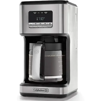 Calphalon Kahve Makinesi, Programlanabilir Kahve Makinesi ile Cam Sürahi, 14 Bardak, Paslanmaz Çelik