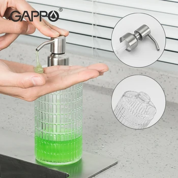 GAPPO Üst düzey Sabun pompalı dağıtıcı Banyo Lüks Cam Şişe Duş Jeli El Sıvı Saklama Kabı