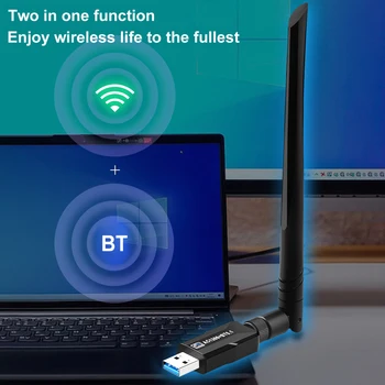 WiFi alıcısı Verici 2.4 G / 5.8 G Çift Bant USB Kablosuz Ağ Kartı Bluetooth uyumlu 5.1 bilgisayar masaüstü Dizüstü Bilgisayar