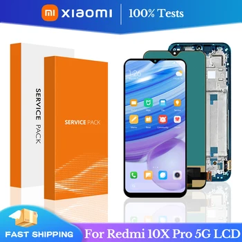 100 % Test Ekran Xiaomi Redmi İçin 10X PRO 5G M2004J7BC LCD dokunmatik ekranlı sayısallaştırıcı grup Redmi İçin 10X PRO 5G LCD ekran