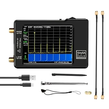 2.8 İnç Dokunmatik Ekran Spektrum Analizörü 0.1 MHZ-350 MHZ Ve UHF Girişi 240 MHZ-960 MHZ Frekans Analizörü Siyah