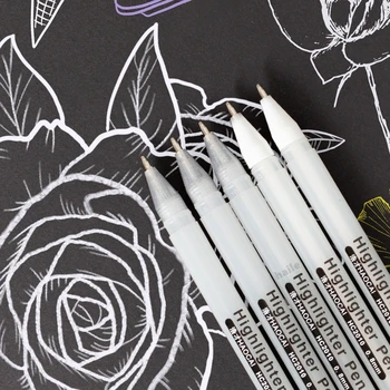 Haile 1-3 Adet Su Geçirmez Beyaz kalıcı keçeli kalem Jel Kalem, çizim Graffiti DIY Sanat Dizüstü Yazma El Sanatları Kalem Malzemeleri