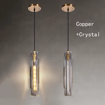Modern K9 kristal kolye ışıkları Led Lüks Bakır Asılı lambalar oturma odası yemek odası ışıkları iç mekan aydınlatması kolye lamba