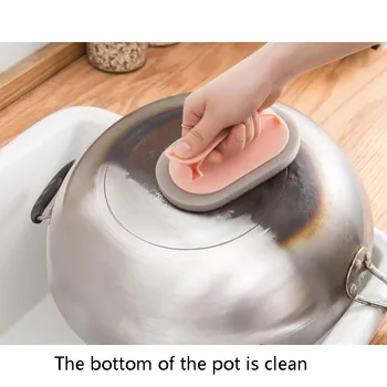 Güçlü Dekontaminasyon Sünger Fırça Sünger Temizleme Fayans Fırça Kireç Çözücü Bıçak Pan Pot Temizleyici Banyo Fırçası Mutfak Temiz Araçları